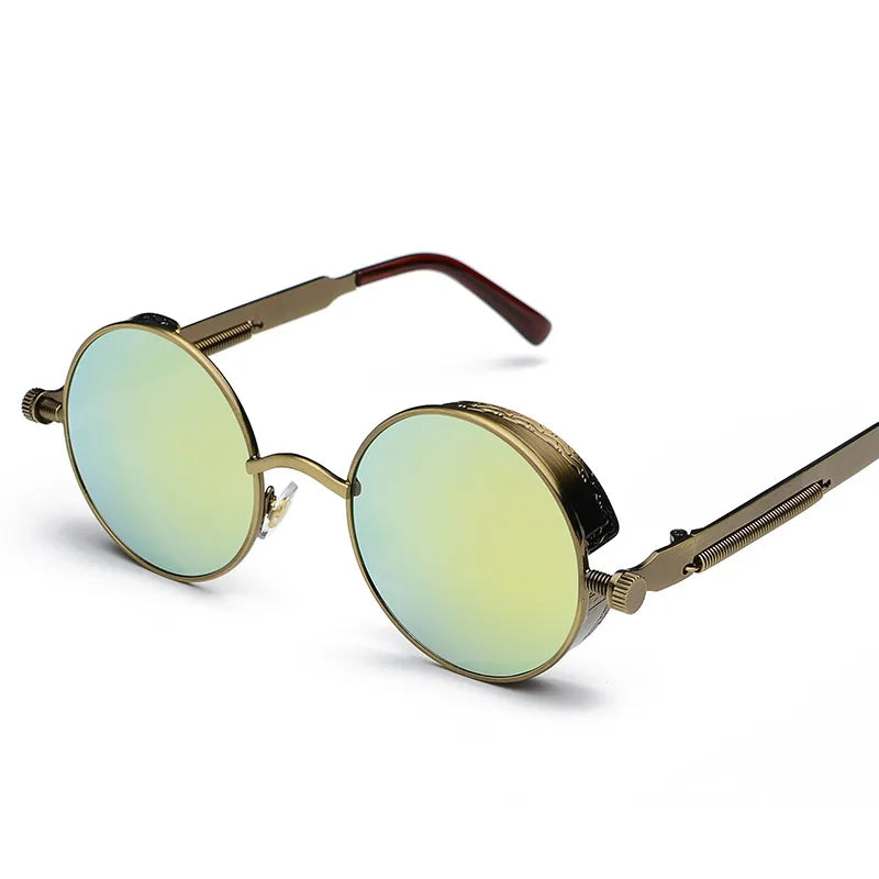 hip-hop punk streetwear round pc round frame full frame men's sunglasses