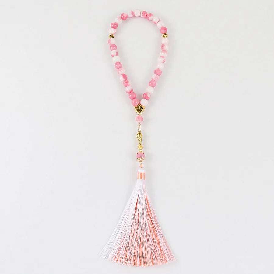 Classical Handmade Round Alloy Glass Wholesale Rosary