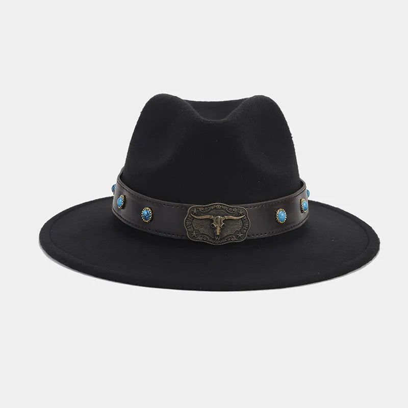 women's elegant basic solid color big eaves fedora hat
