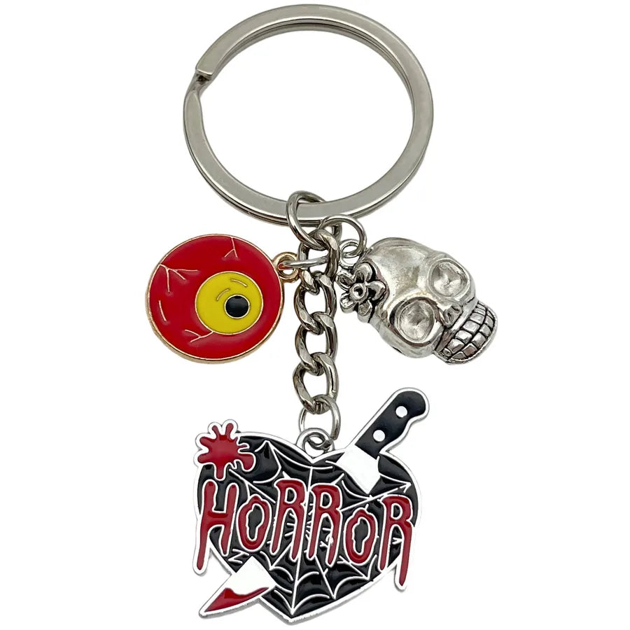 Halloween Ghost Cartoon Couple Car Keychain Pendant Ring Creative Personalized Alloy Bag Decorations Small Hanging Ornaments