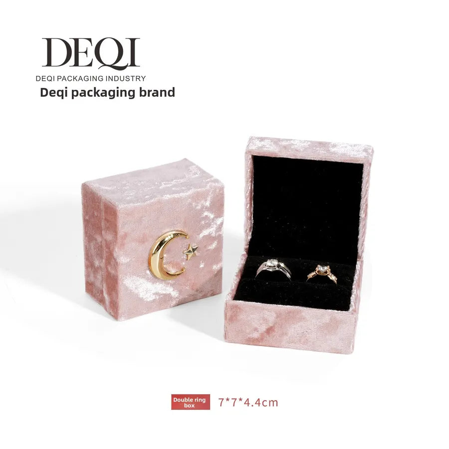 1 Piece Flannel Elegant Simple Style Daily Date Solid Color Jewelry Boxes