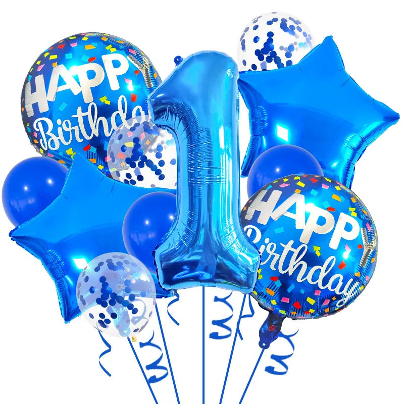Birthday IG Style Letter Number Star Aluminum Film Party Festival Balloons