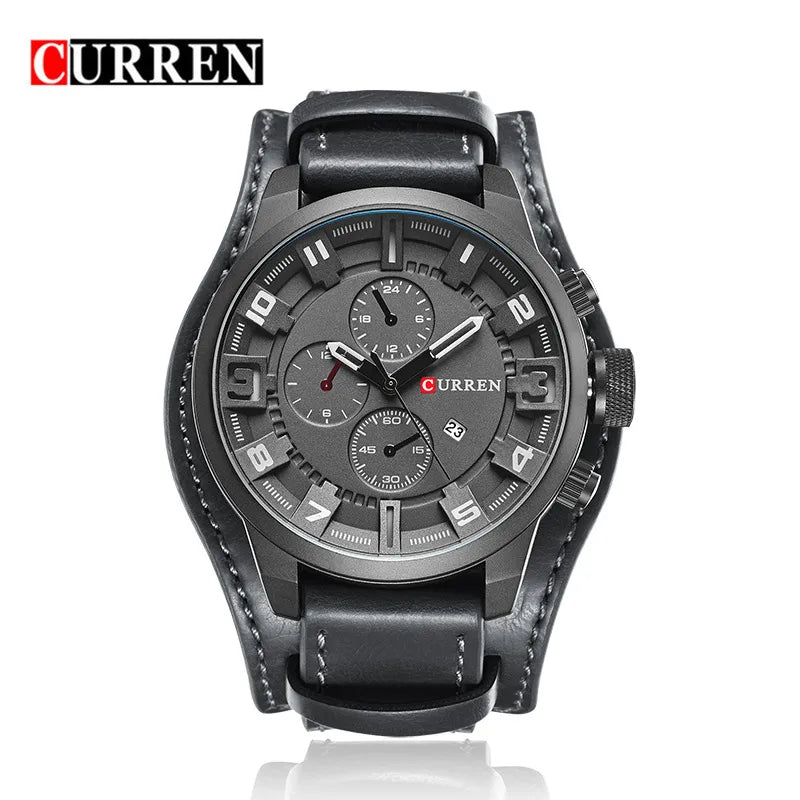 Simple Style Color Block Buckle Quartz Men's Watches