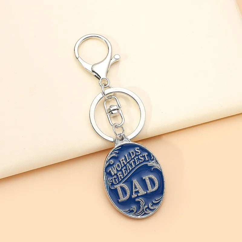 Romantic Letter Alloy Father'S Day Men's Keychain