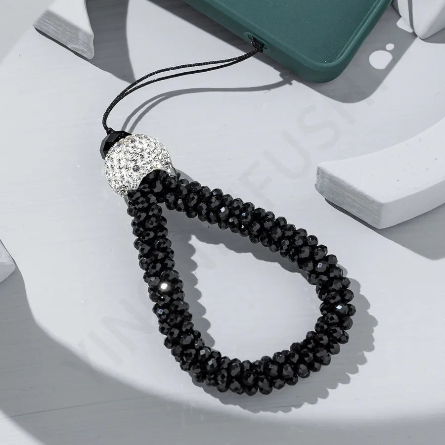 Glass Oval Simple Style Keychain Phone Accessories