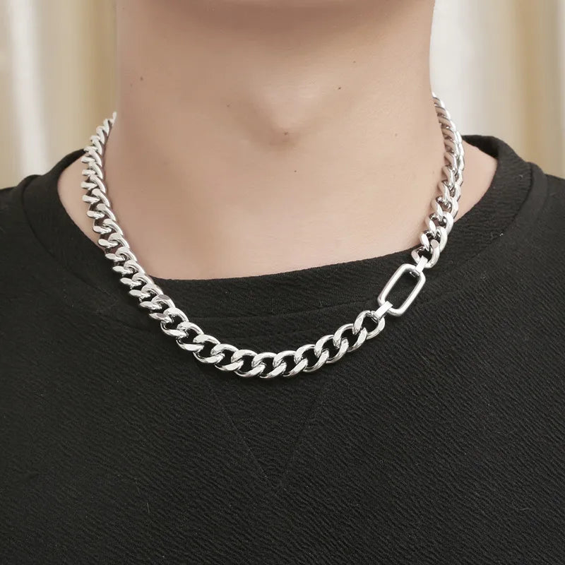 Hip-Hop Oval 304 Stainless Steel Polishing Men'S Necklace