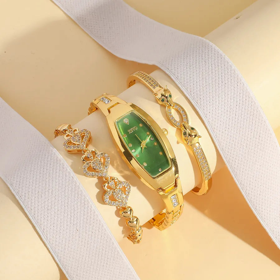 Casual Animal Heart Shape Hidden Buckle Quartz Watch Bracelets Women's Watches