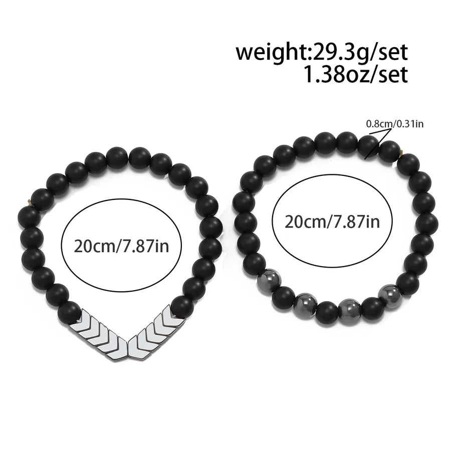 Hip-Hop Round natural stone Men's Bracelets Men Beaded Bracelets