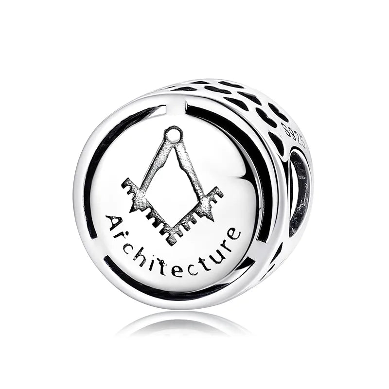 1 Piece 925 Sterling Silver Geometric Round Jewelry Accessories