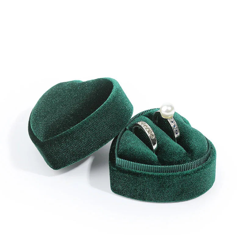Simple Style Classic Style Heart Shape Flannel Valentine'S Day Jewelry Boxes