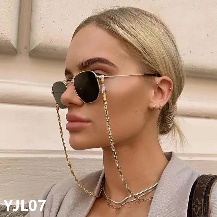 ins Crystal Shell Pearl Glasses Chain Fine Glasses Lanyard Chain Tassel Jewelry Necklace Anti-slip Chain
