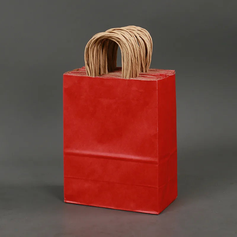 Kraft paper tote bag spot wholesale takeaway milk tea packing bag clothing gift packaging bag paper bag can be printed logo
