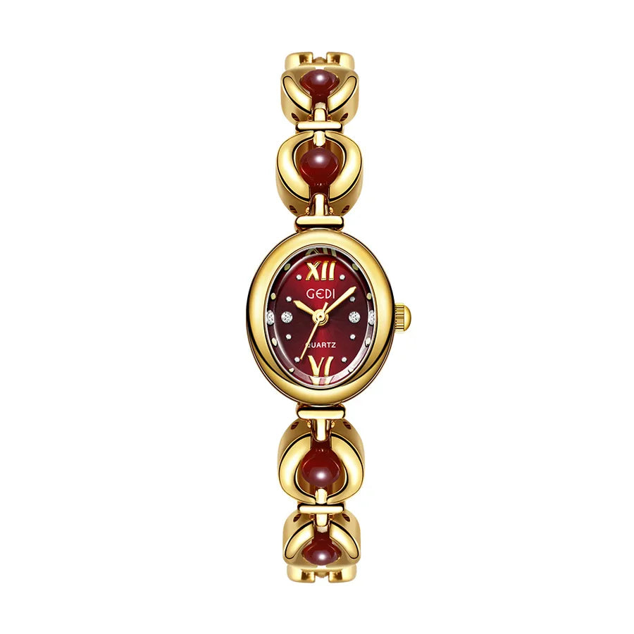 Vacation Classic Style Solid Color Jewelry Buckle Quartz Watch
