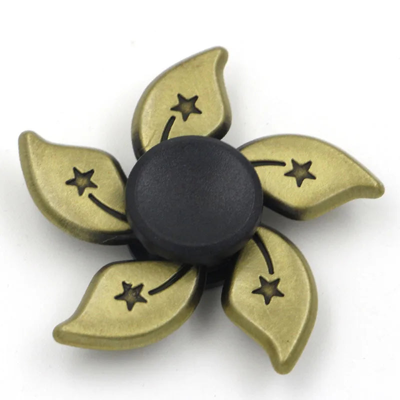 creative zinc alloy bronze hand spinner finger rotating decompression toy