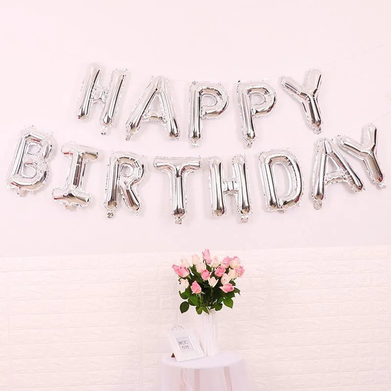 Classic Style Letter Aluminum Film Birthday Balloons