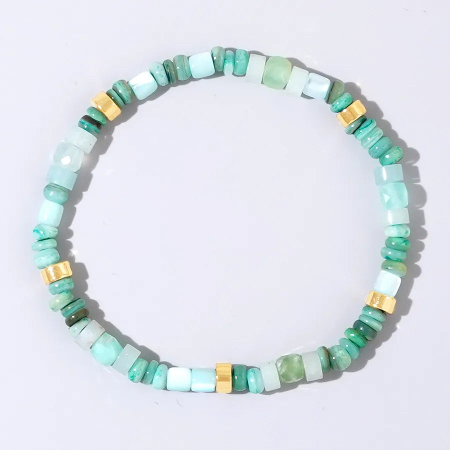 Vintage Style Classic Style Geometric natural stone Iron Gall Stone Beaded Chain Bracelets In Bulk