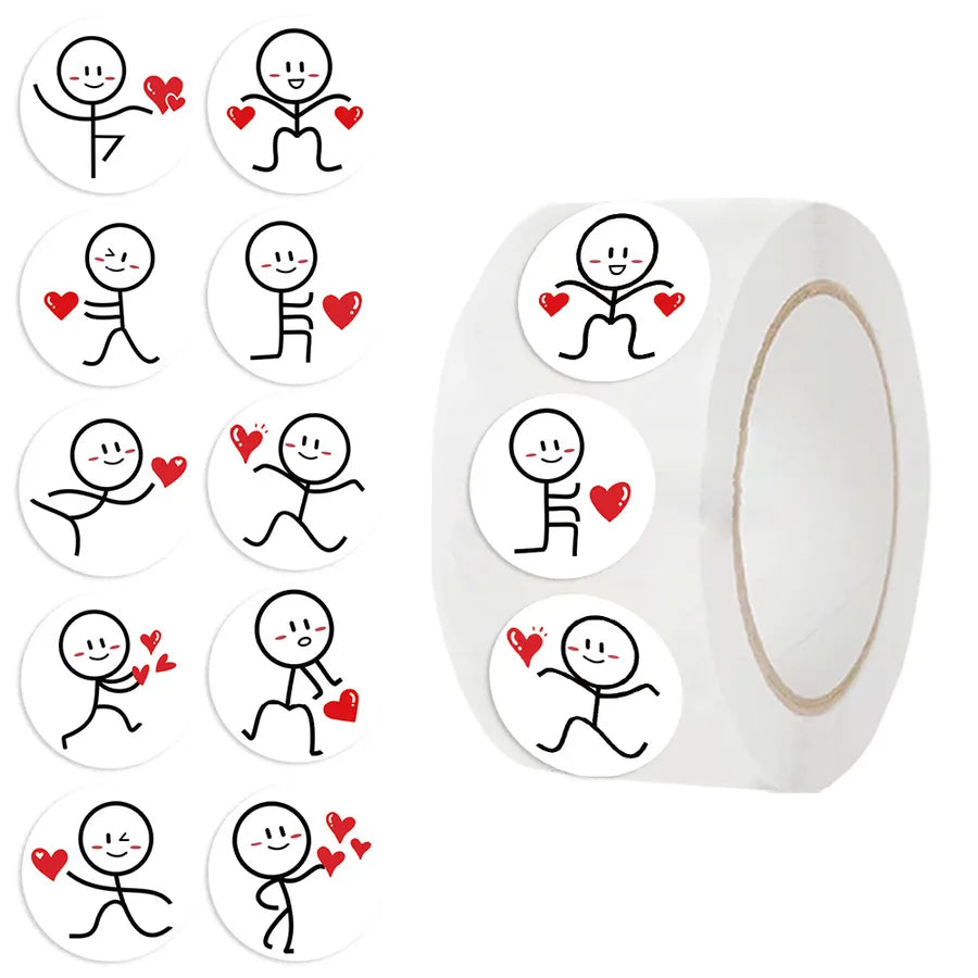 1 Roll Red Heart Learning Washi Cute Washi Tape