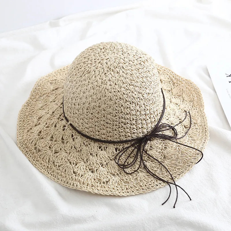 Women's Vacation Bow Knot Big Eaves Sun Hat