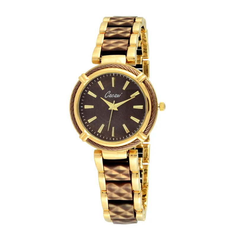 Simple Style Classic Style Solid Color Jewelry Buckle Quartz Watch