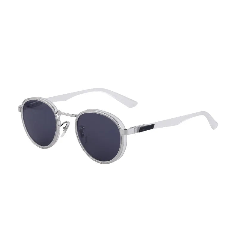 Vacation Solid Color Tinted Lenses Round Frame Full Frame Men's Sunglasses
