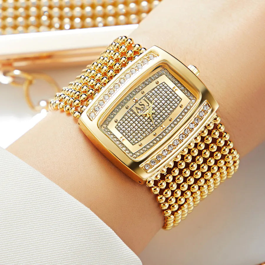 vintage style letter jewelry buckle quartz women's watches