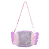 Kid'S pu Stripe Cute Sequins Square Zipper Shoulder Bag
