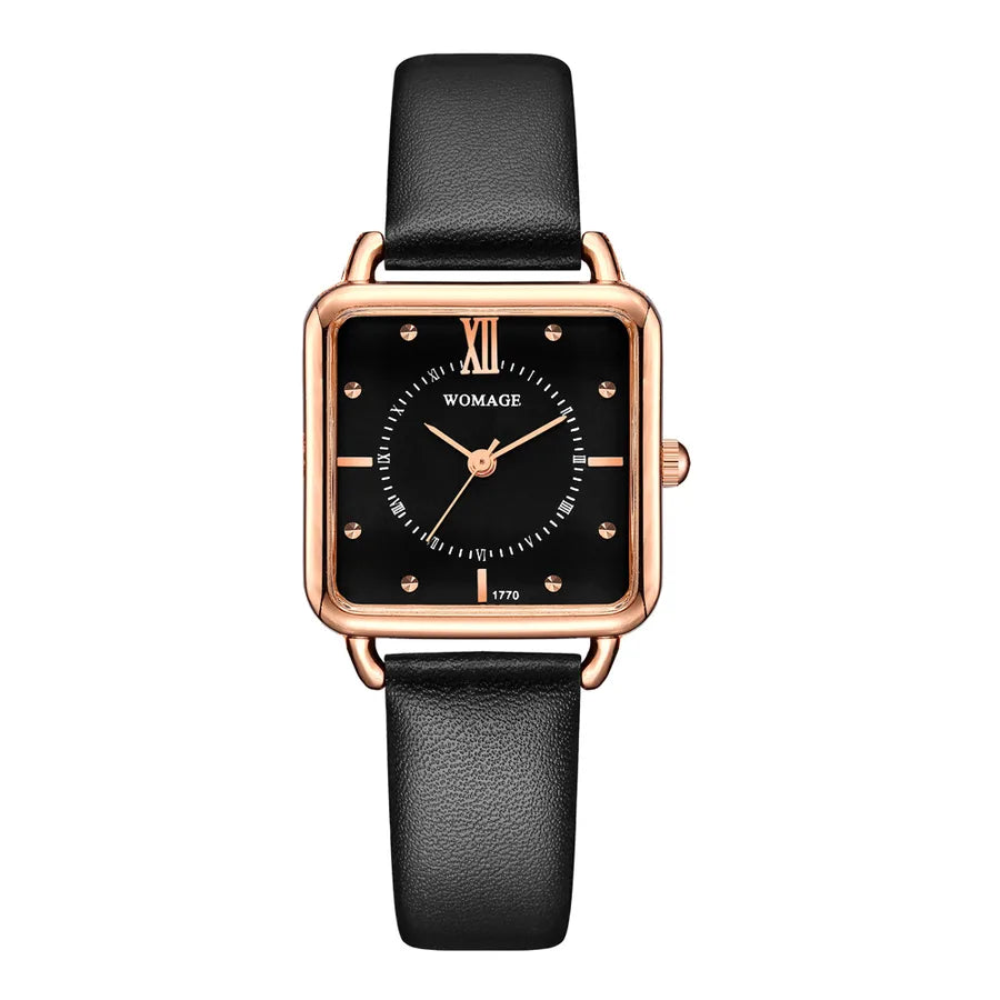 fashion square dial casual belt watch