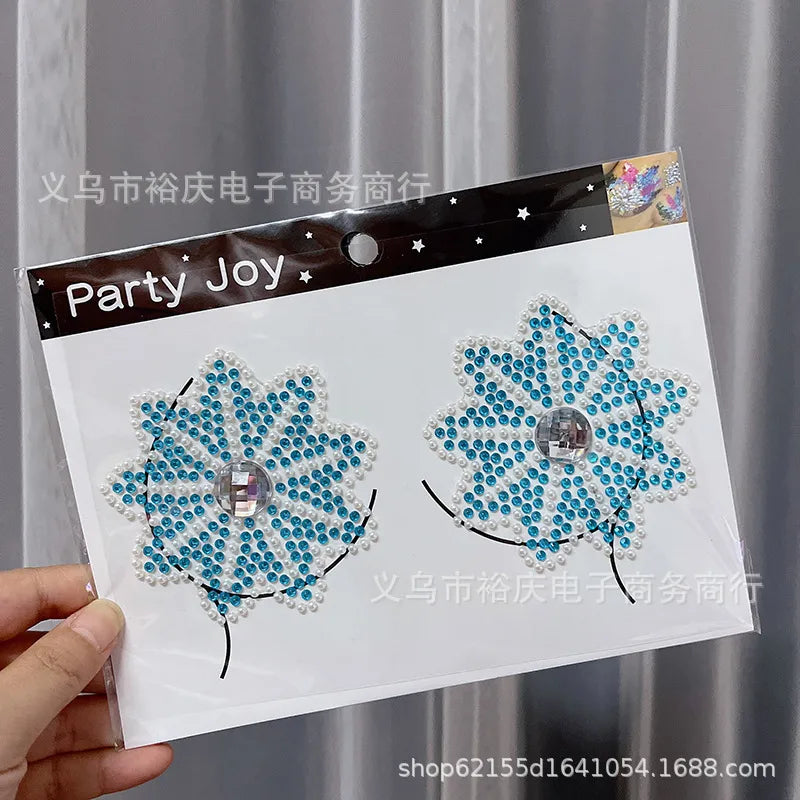 Halloween face stickers chest stickers body tattoo stickers resin acrylic Diamond stickers   tattoo stickers wholesale