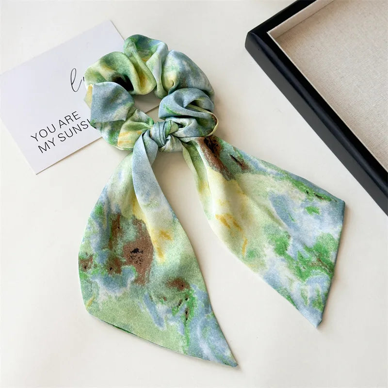 Casual Lady Advanced Sense Women's Printing Cloth Hair Tie