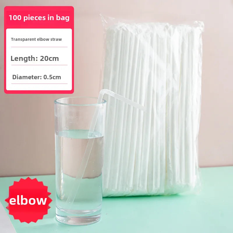Straw Disposable Separately Packed Drink Straw Children Pregnant Women Postpartum Creative Color Straight Elbow Soybean Milk Straw