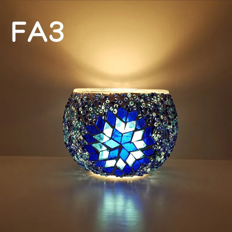No Retro Geometric Glass candlestick