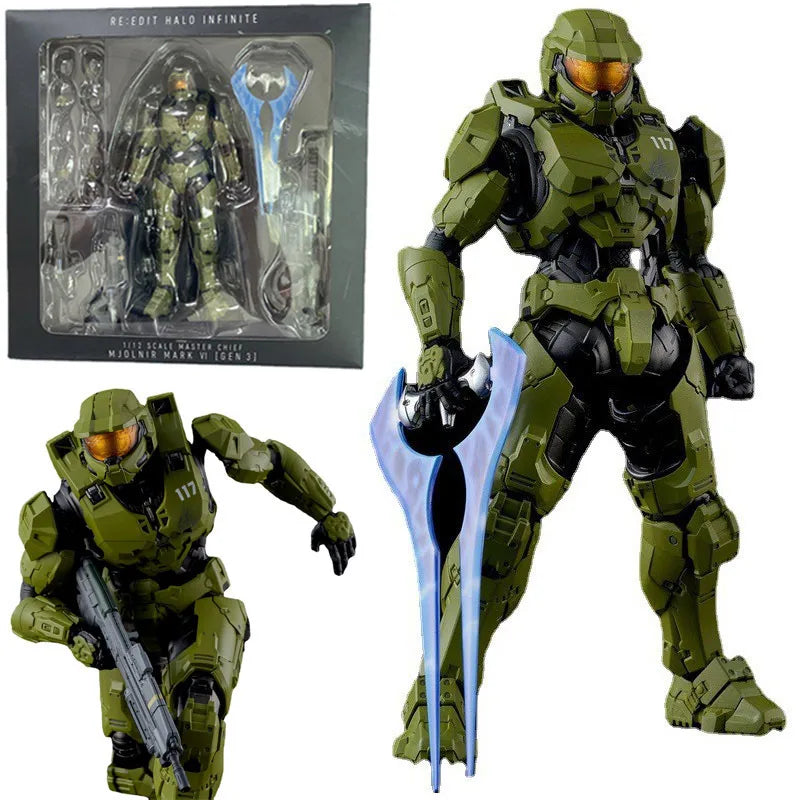Thousands of Value Training Aura 5 Sergeant HALO Aura Infinite 1/12 Movable Model Doll Hand Ornaments Boxed