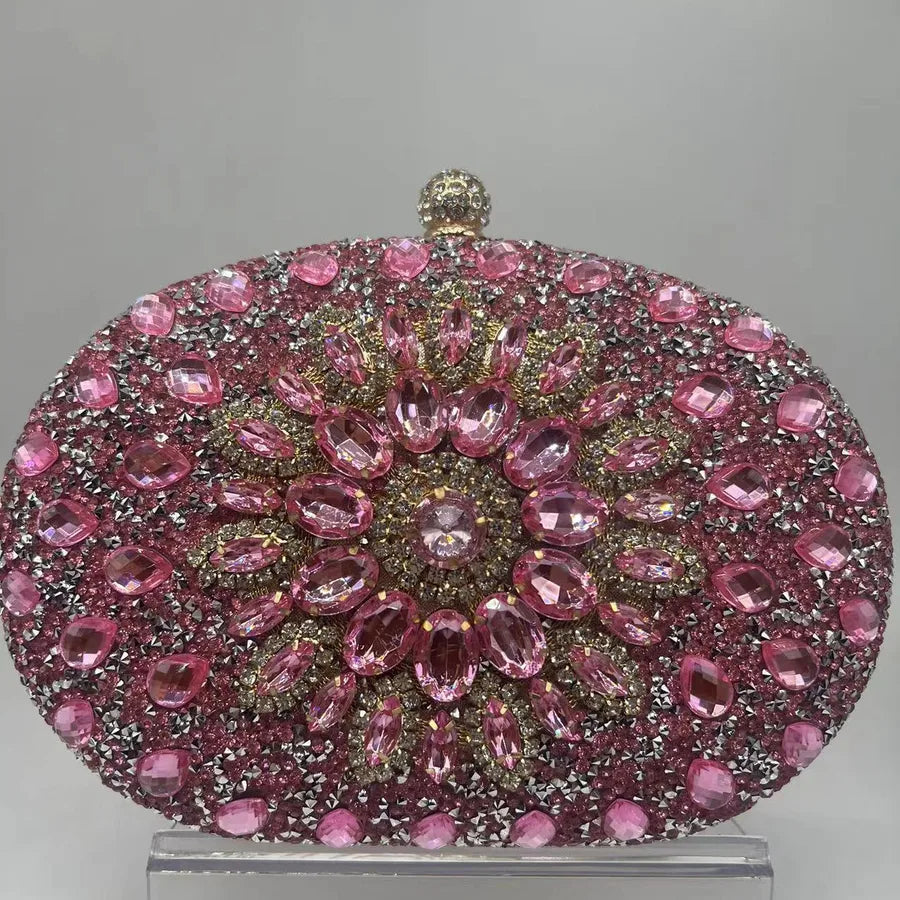 Sunflower Diamond-encrusted Dinner Bag Fashion Banquet Women's Clutch Bag Personality Dress Evening Bag