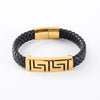 Basic Retro Vintage Style Round 304 Stainless Steel Men's Bangle