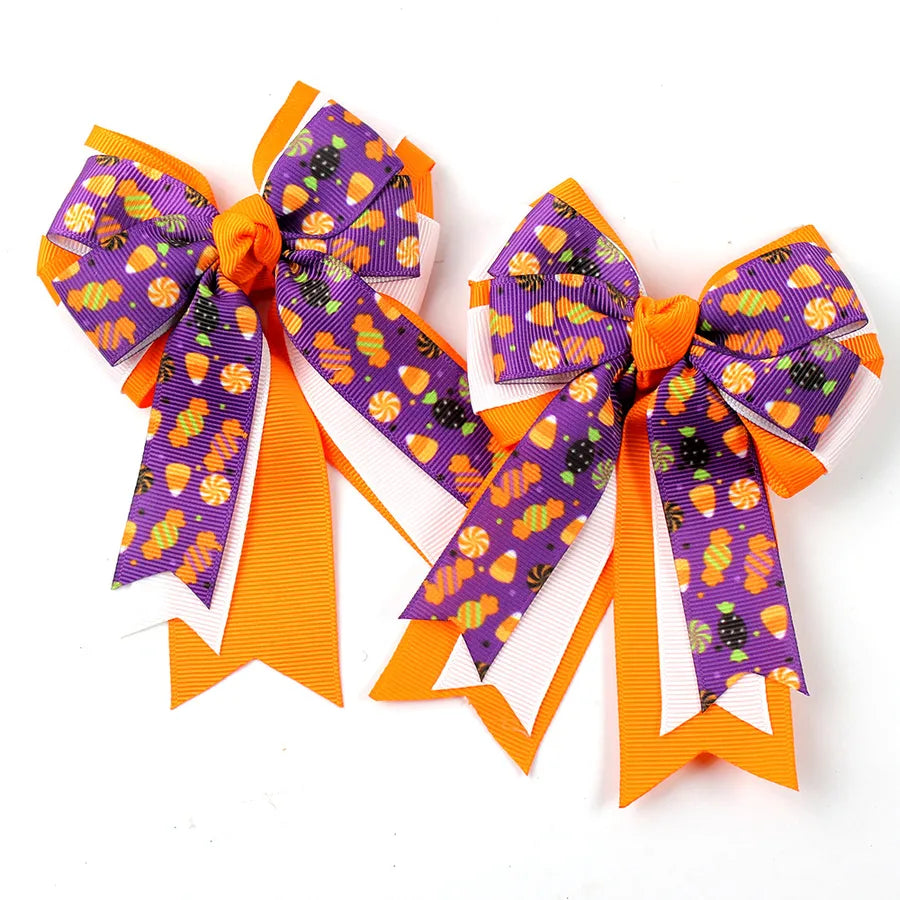 Halloween Butterfly Knot Ribbon Hair Clip Spider Ghost Girls Children's Funny Hair Accessories  Style