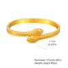 IG Style Casual Novelty Snake 201 Stainless Steel 18K Gold Plated Bangle In Bulk