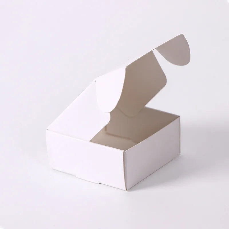 Spot Square Kraft Paper Jewelry Box Mini Jewelry Earrings Aircraft Box Handmade Soap Packaging Box Customization