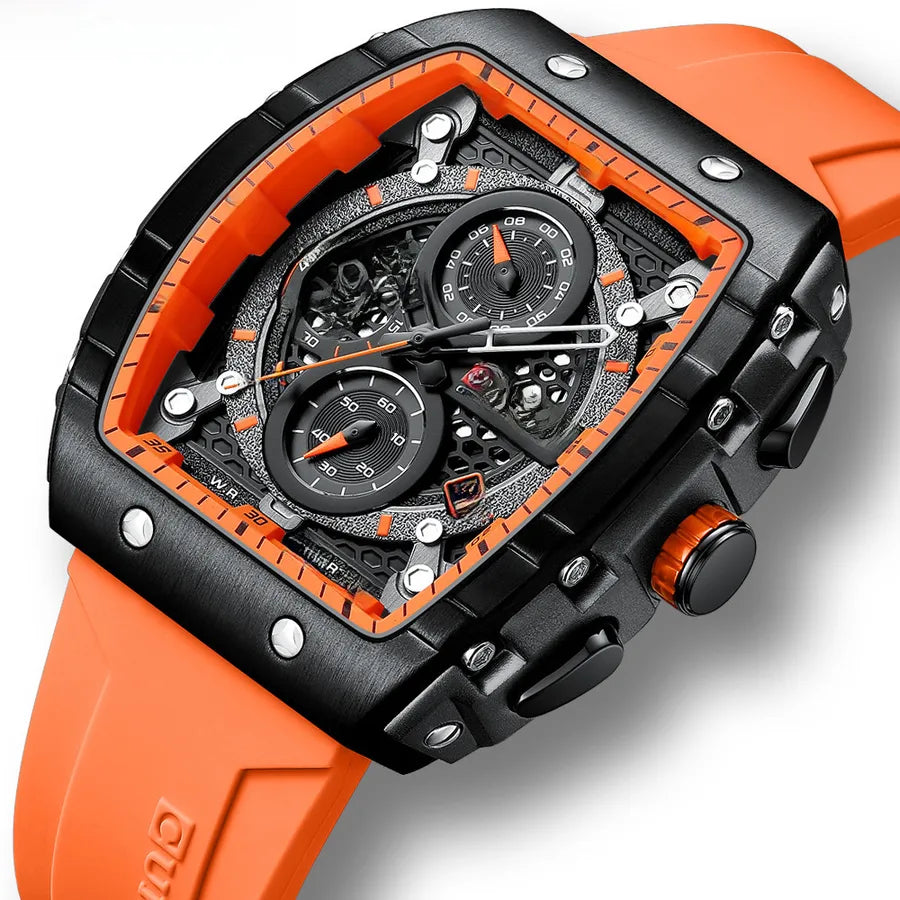 CURREN Karin 8442 Men's Waterproof Six-pin Quartz Calendar Tape Men's Multi-function Wristwatch Men's Watch