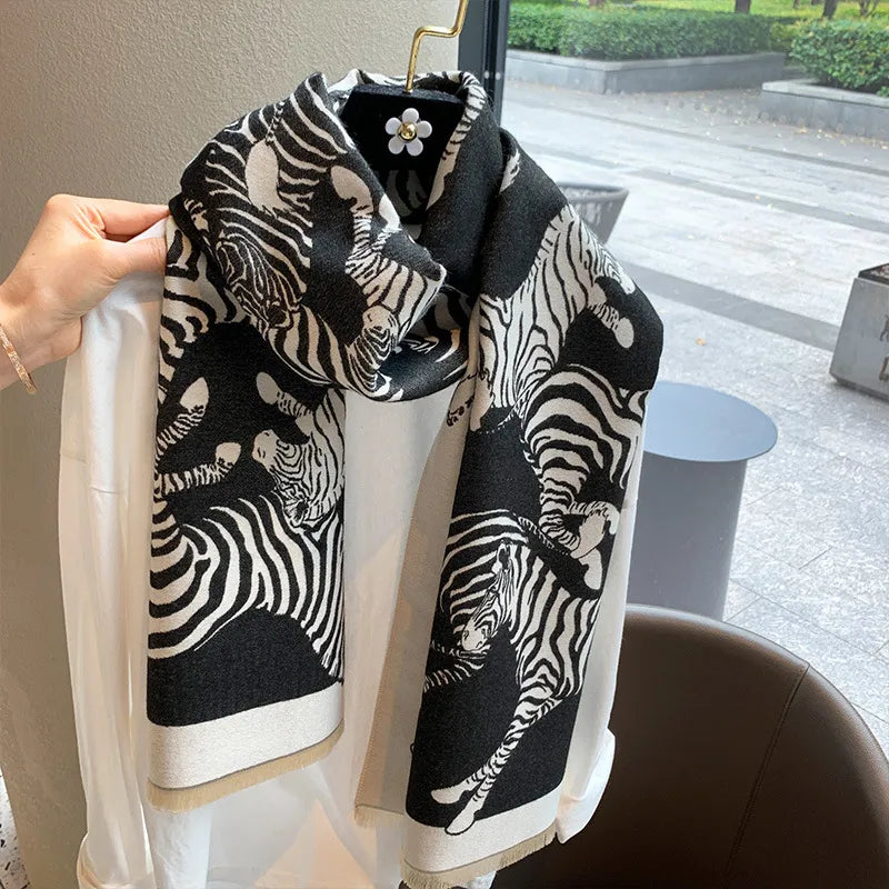 Unisex Simple Style Classic Style Zebra Polyester Scarf