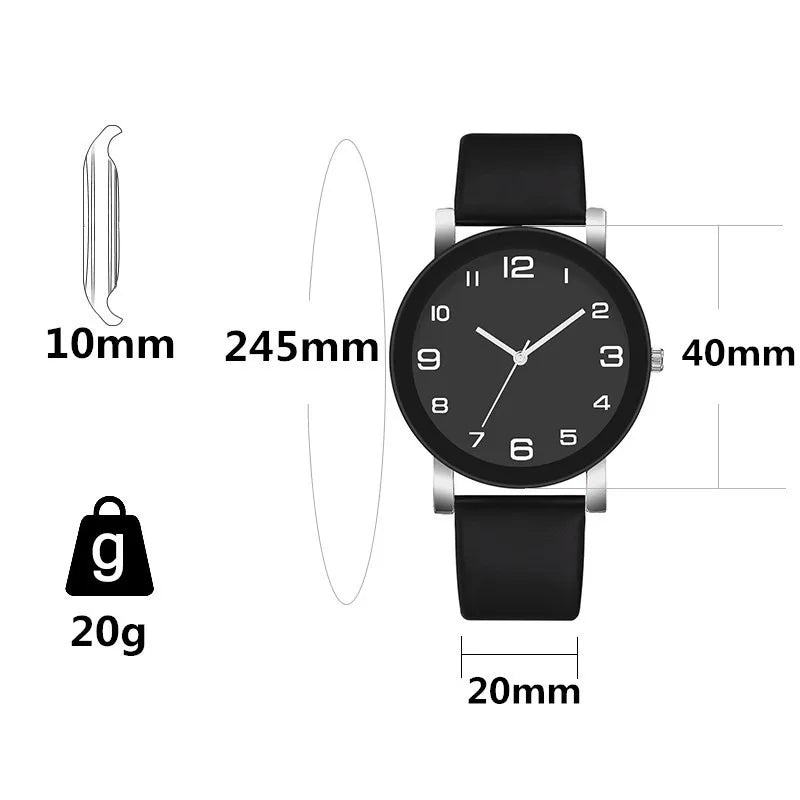 new casual simple digital scale men's watch men's belt quartz men's watch watch  wholesale
