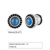 1 Piece Punk Simple Style Round Inlay 201 Stainless Steel Opal Zircon Ear Studs