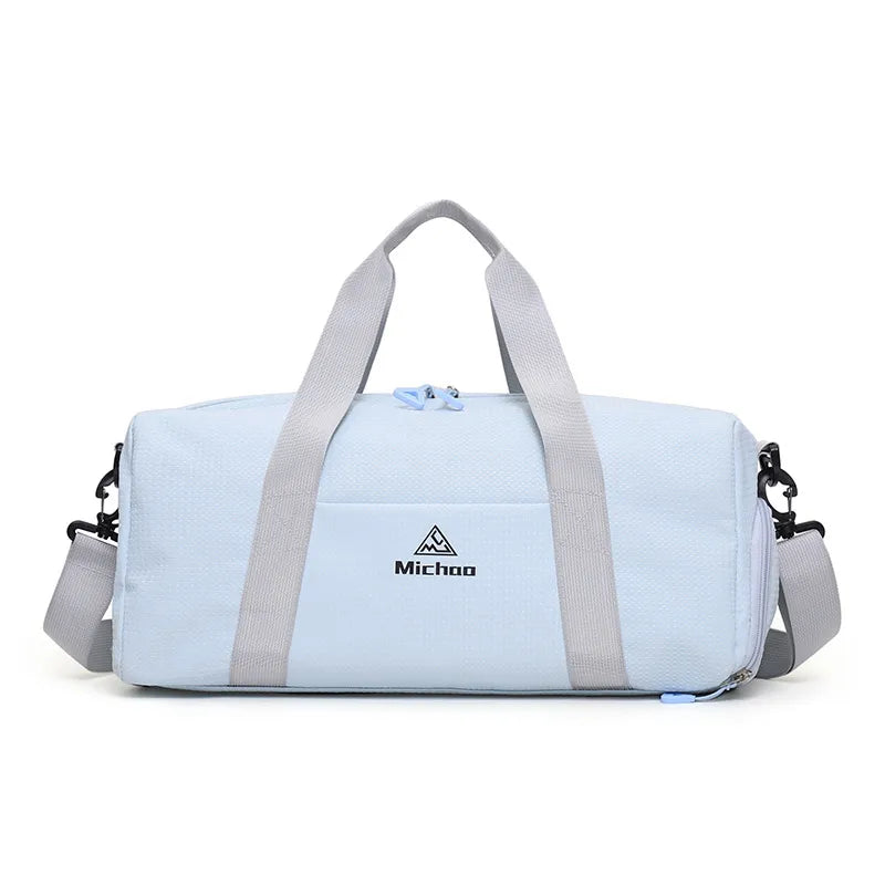 Women's Large Nylon Letter Solid Color Basic Classic Style Cylindrical Zipper travel bag