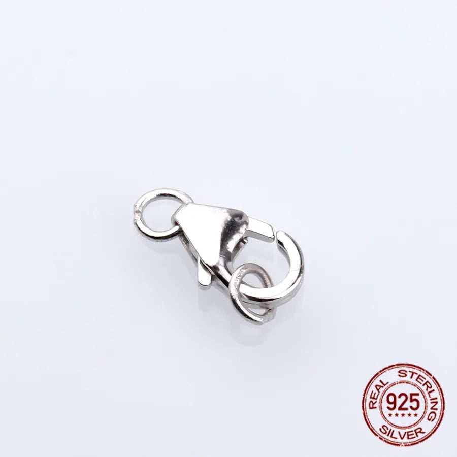 1 Piece 925 Sterling Silver Geometric Lobster Clasp