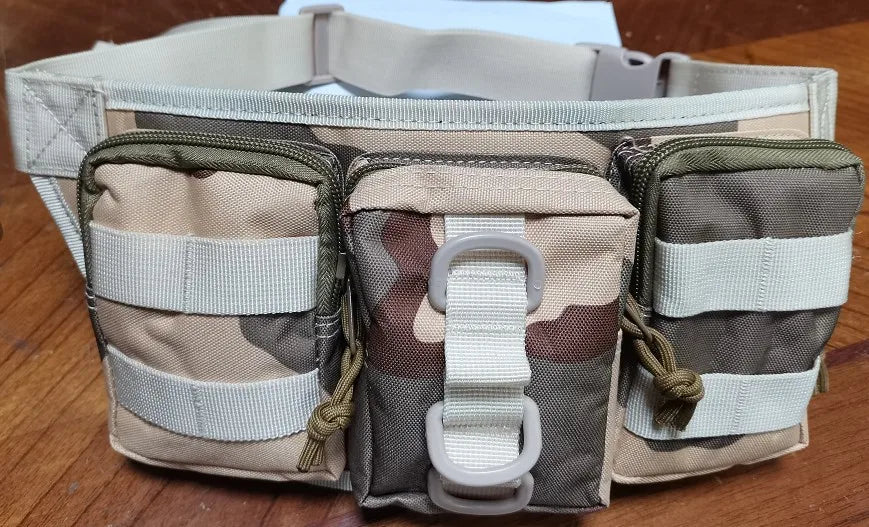 Unisex Simple Style Camouflage Oxford Cloth Waist Bags