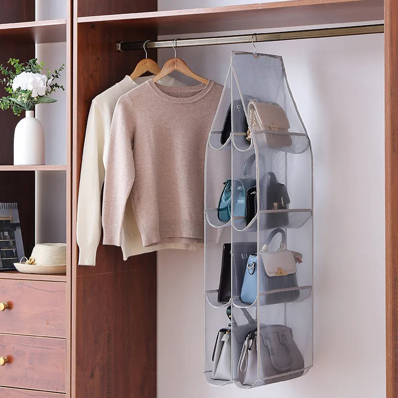 Casual Solid Color Nylon + Mesh Storage Bag