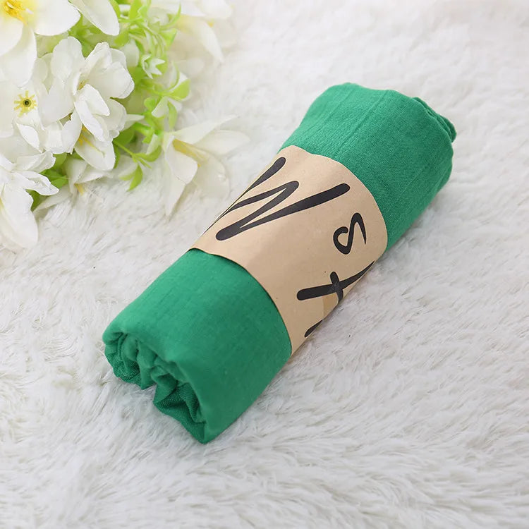 Unisex Simple Style Solid Color cotton and linen Scarf