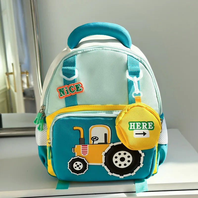 Vocabulary Words/Name Cartoon Car Casual Holiday School School Backpack Kids Backpack Functional Backpack