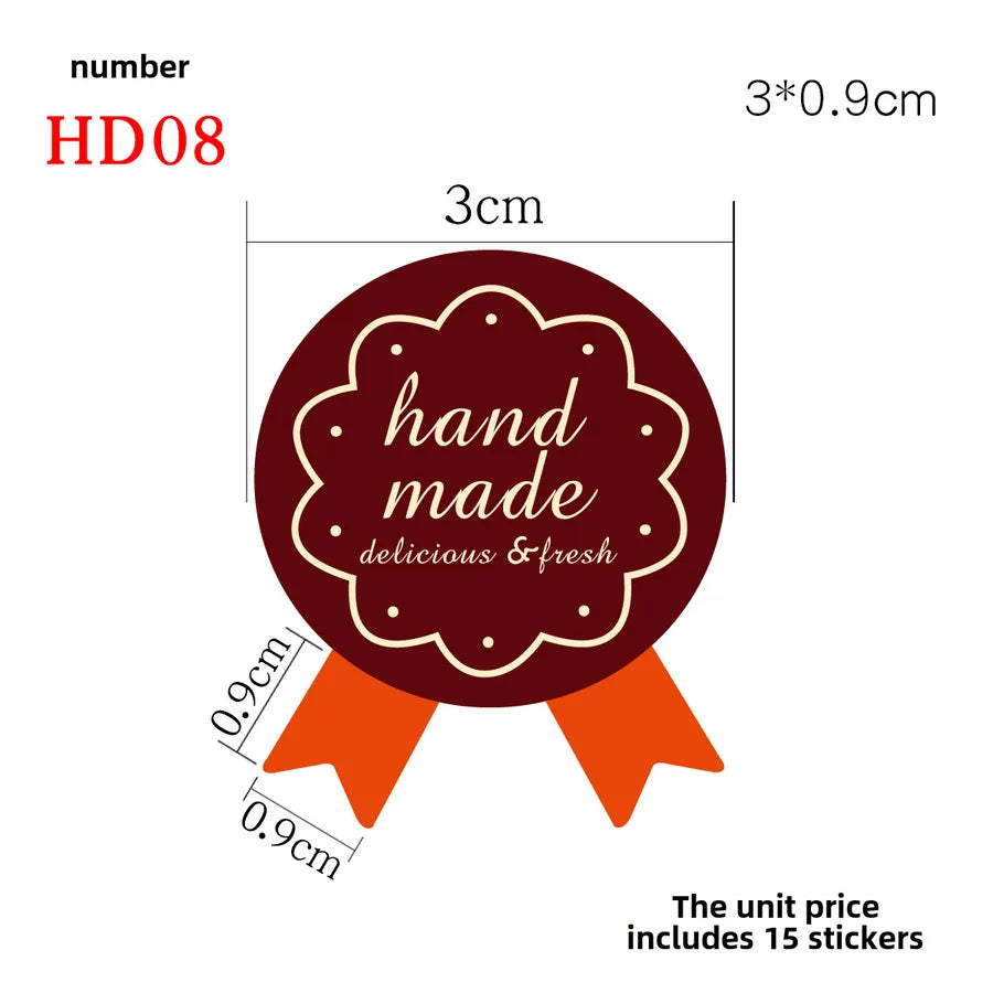 hand made sticker black pudding sticker baking push push music handmade sealing adhesive