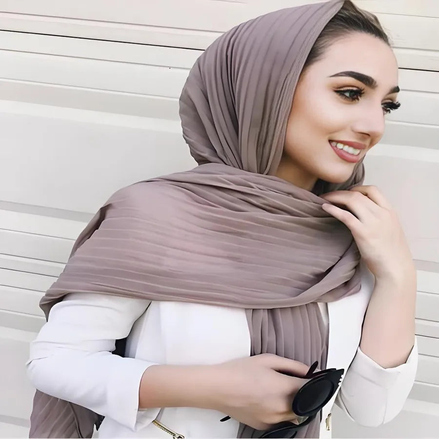 Women's Retro Classic Style Solid Color Blending Silk Scarf