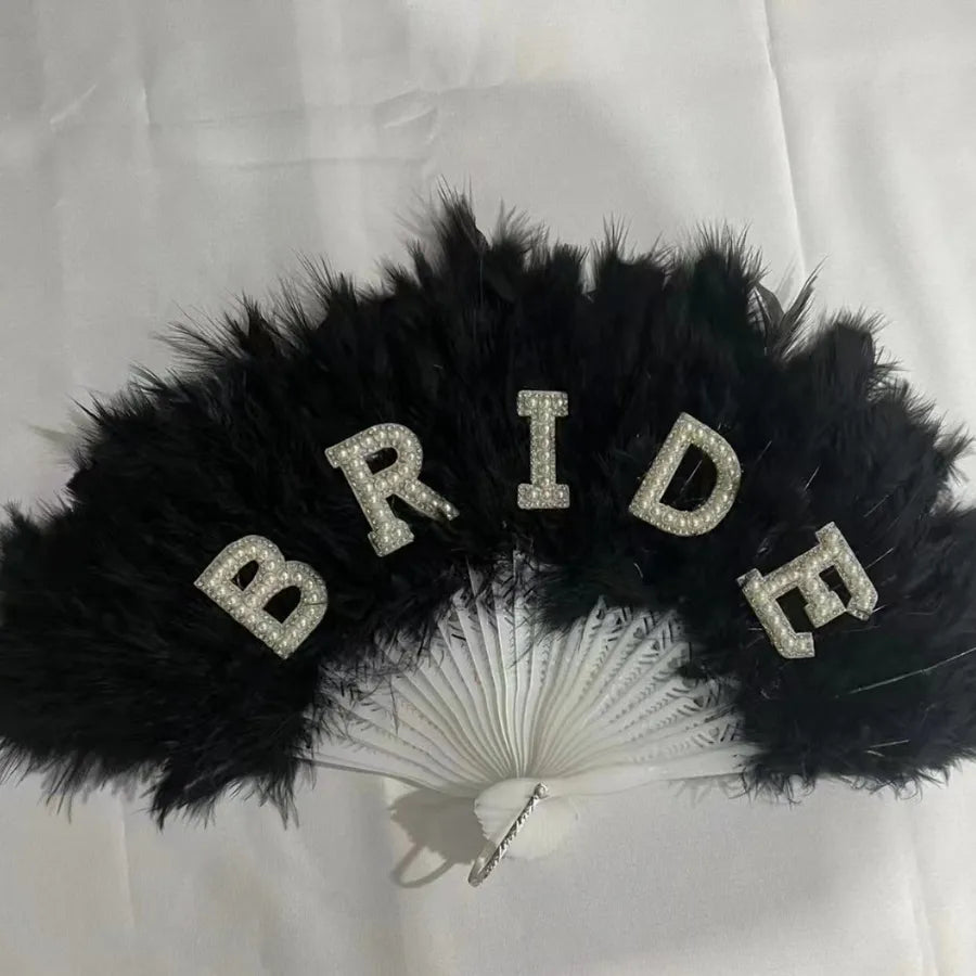 wedding season Elegant Wedding Streetwear Letter Feather Wedding Party